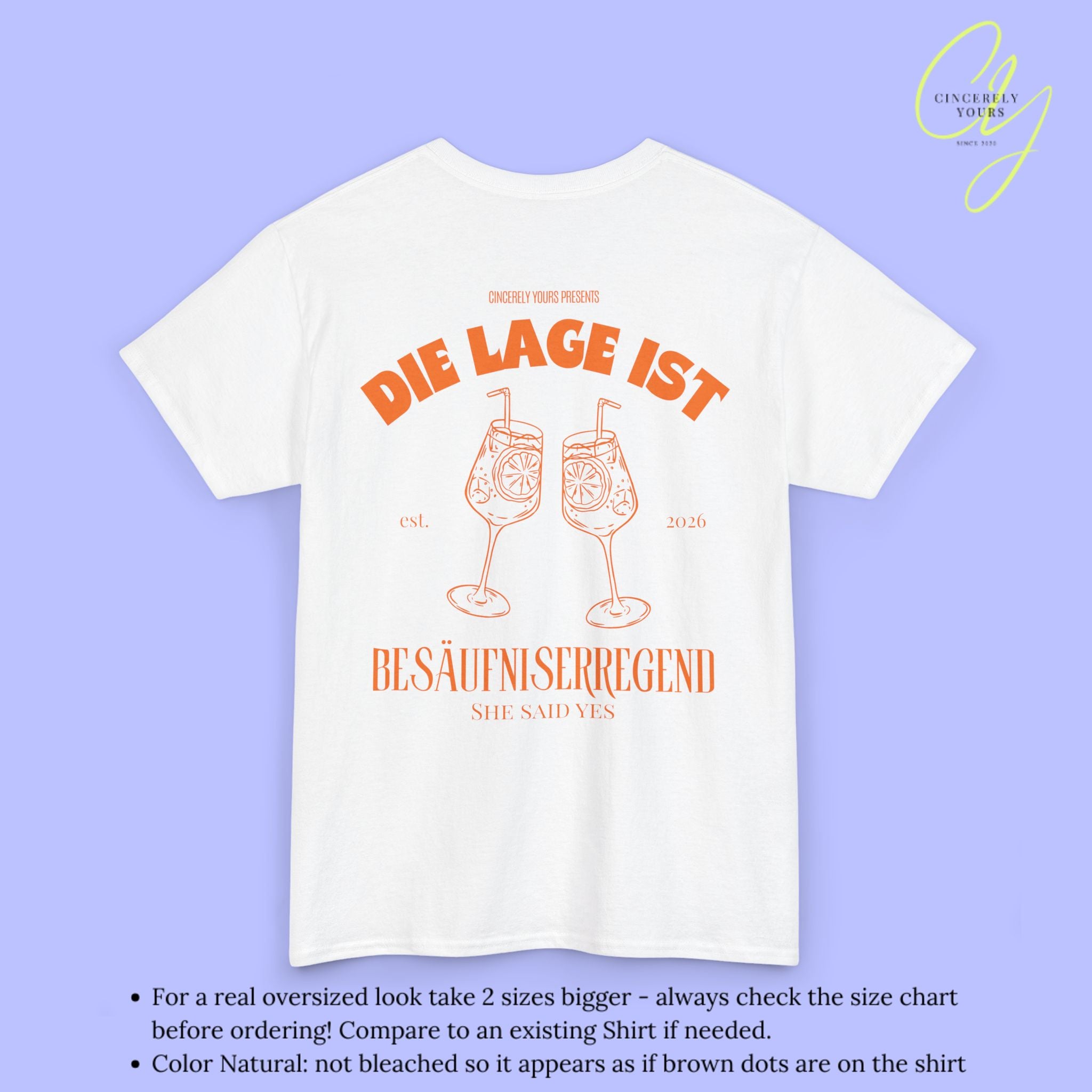 Die Lage ist besäufniserregend Shirt Spritz - Party Shirt JGA Spritz Cocktail (Customizable)