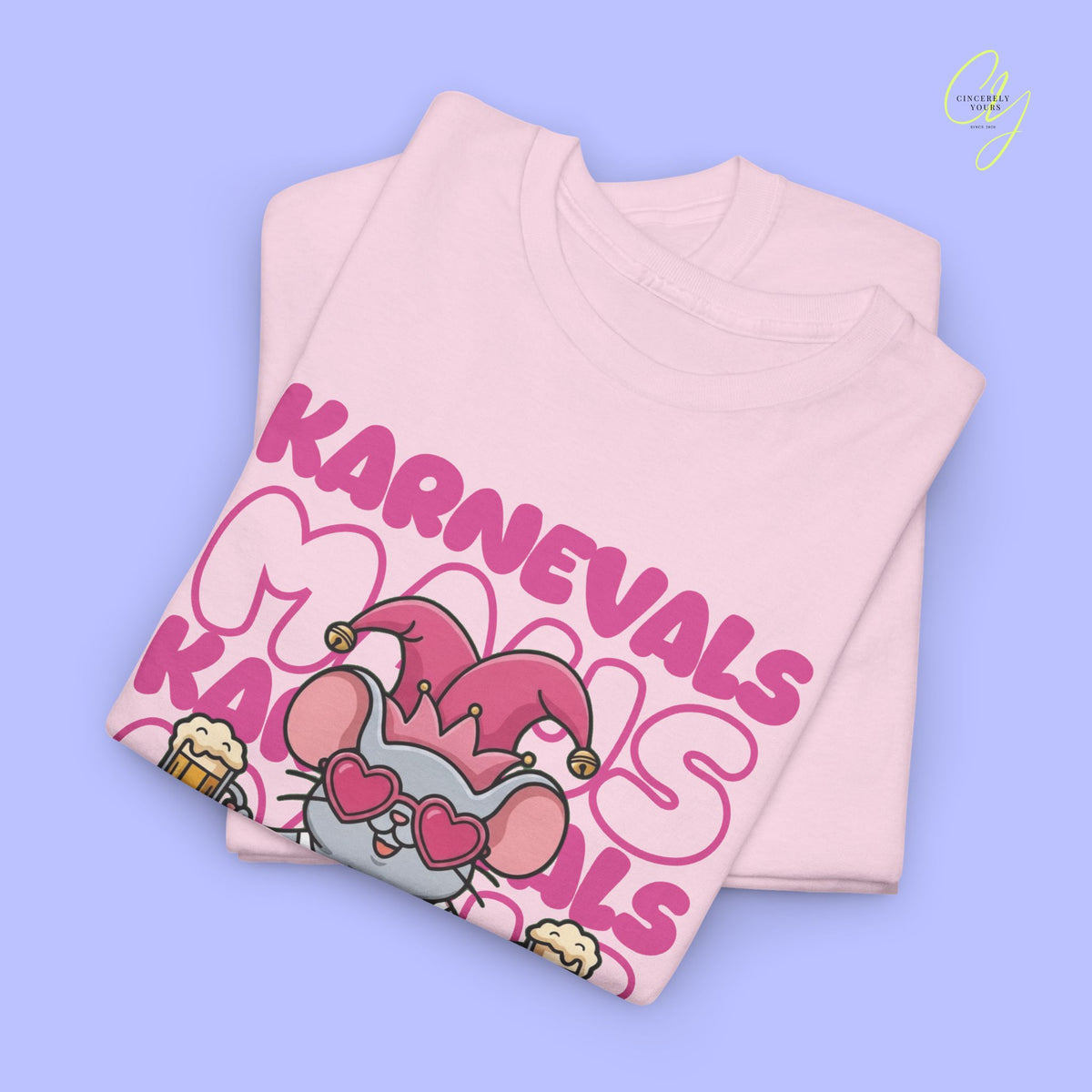 Karneval Shirt | Karnevals Maus pink Bierkrug