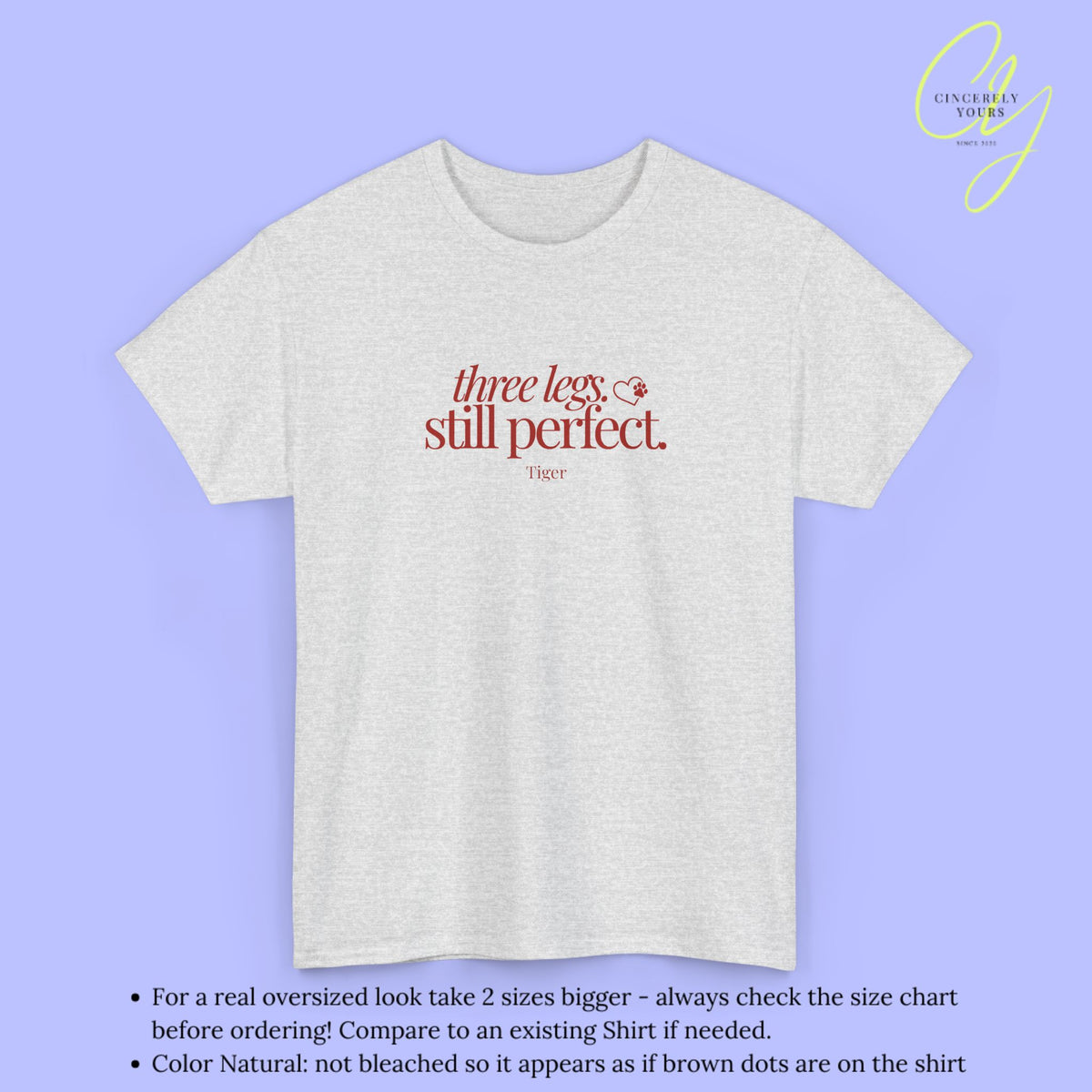 Cat Shirt | three legs still perfect