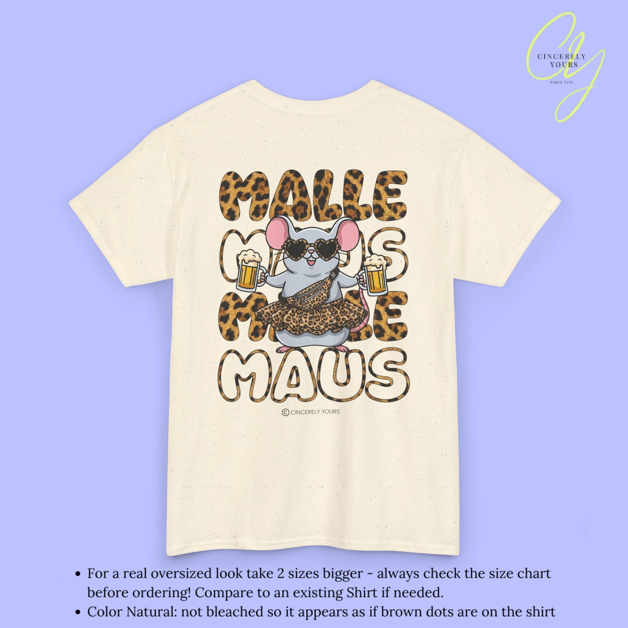 Mallemaus Shirt Malle Maus Leopard — Leopard Malle Maus Beer Mug (Customizable)