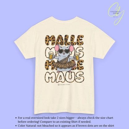 Mallemaus Shirt Malle Maus Leopard —  Leoparden Malle Maus Bierkrug (Customizable)