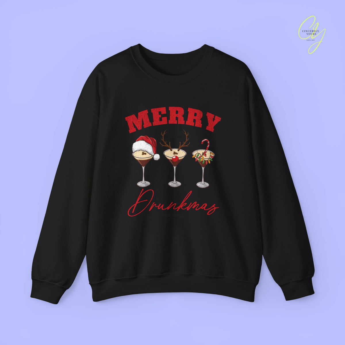Christmas Sweatshirt | Merry Drunkmas Espresso Martini