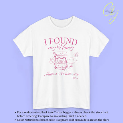 Bride to be Shirt | JGA Shirt Bachelorette TShirt She found her honey (customizable)