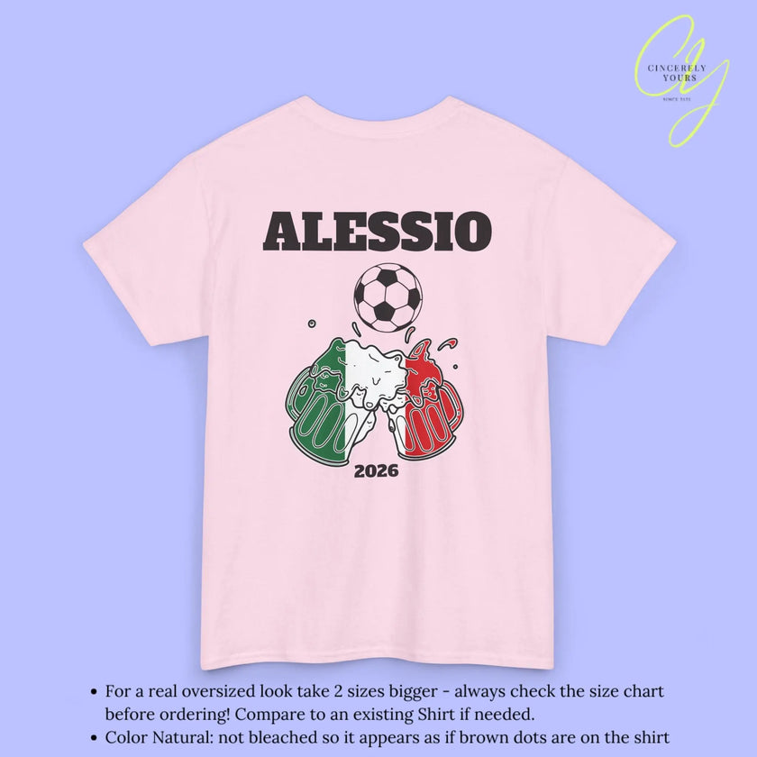 Personaliserter Name Fussball Shirt — Italien Flagge Bierkrug (Personalisierbar) Cincerely Yours