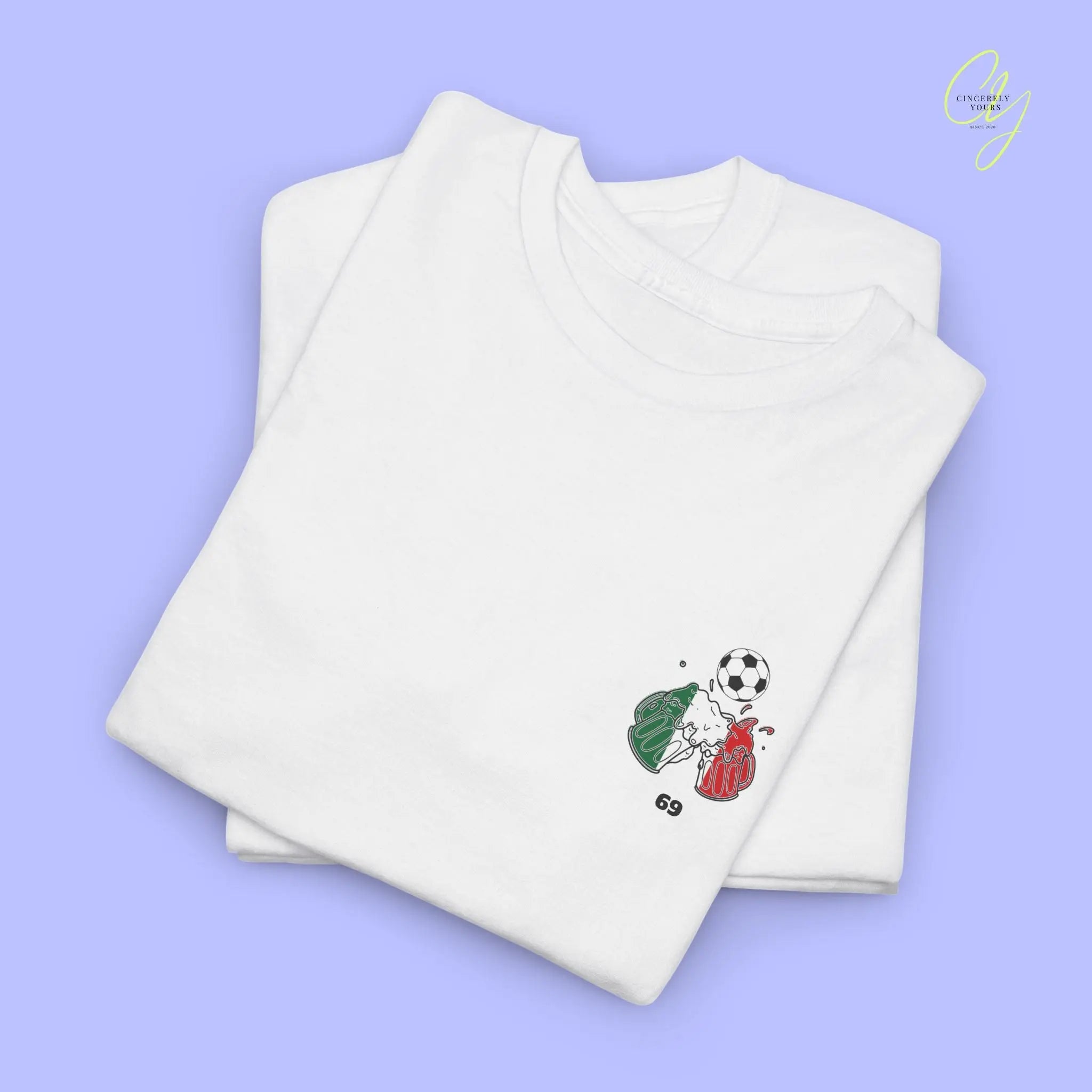 Personaliserter Name Fussball Shirt — Italien Flagge Bierkrug (Personalisierbar) Cincerely Yours