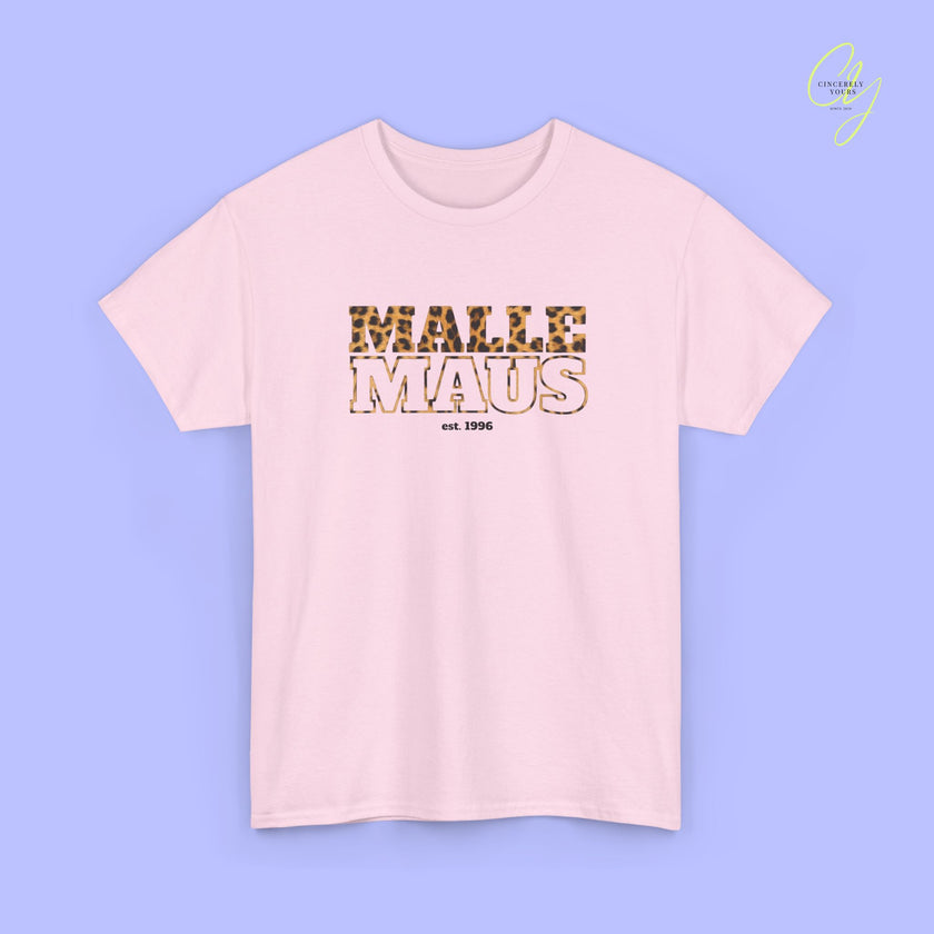 Mallemaus Shirt — Malle Maus Schriftzug Leopard (Customizable)