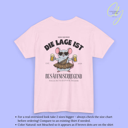 Mallemaus Shirt Malle Maus Leopard —  Die Lage ist besäufniserregend (Customizable)