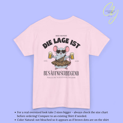 Mallemaus Shirt Malle Maus Leopard —  Die Lage ist besäufniserregend (Customizable)