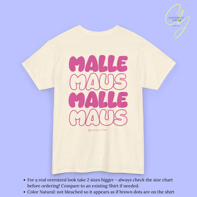 Mallemaus Shirt  —  Malle Maus T-Shirt pink backprint(Customizable)