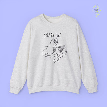 Cat Sweatshirt | Smash The Patriarchy