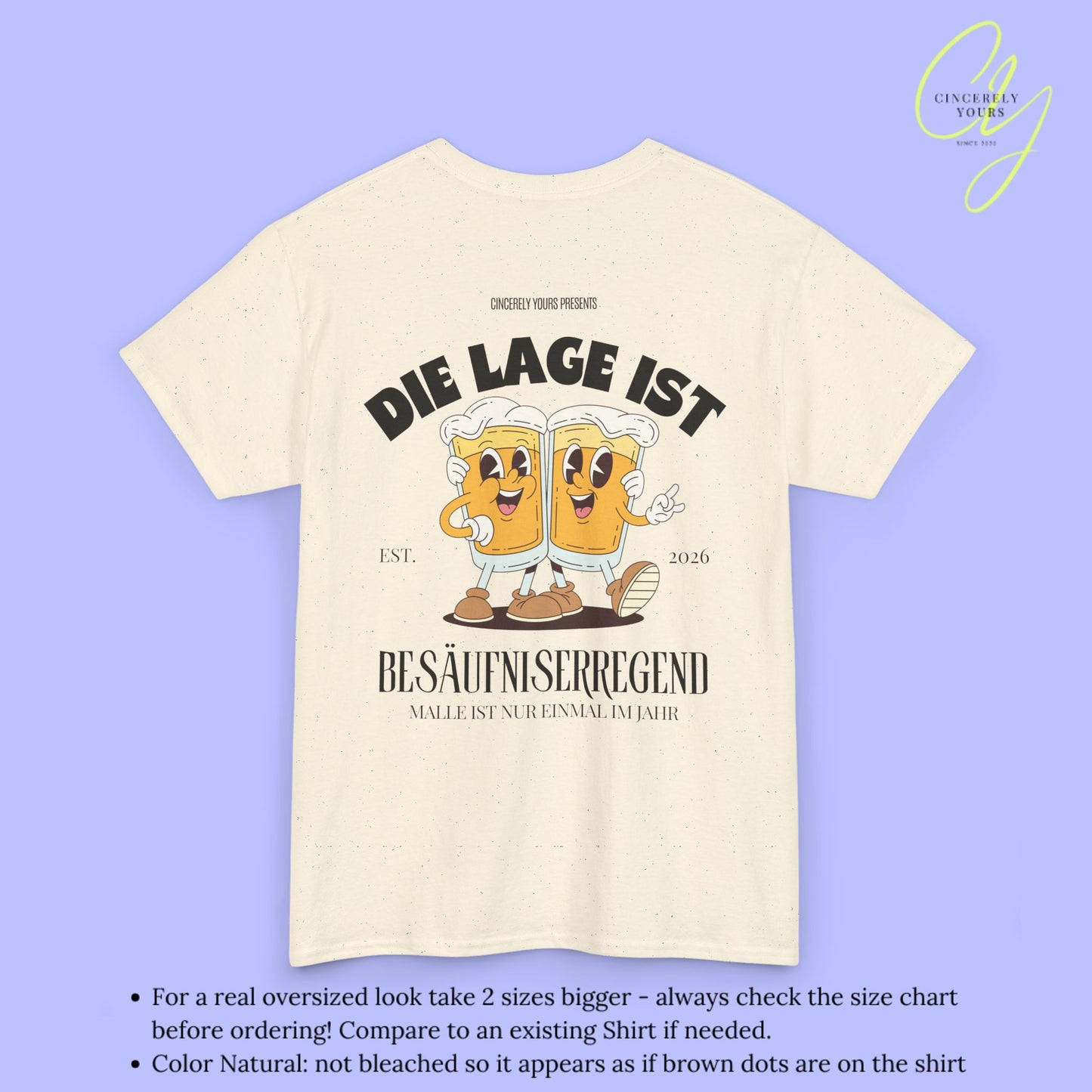 Die Lage ist besäufniserregend Malle Shirt - Bierkrüge Masskottchen (Customizable)