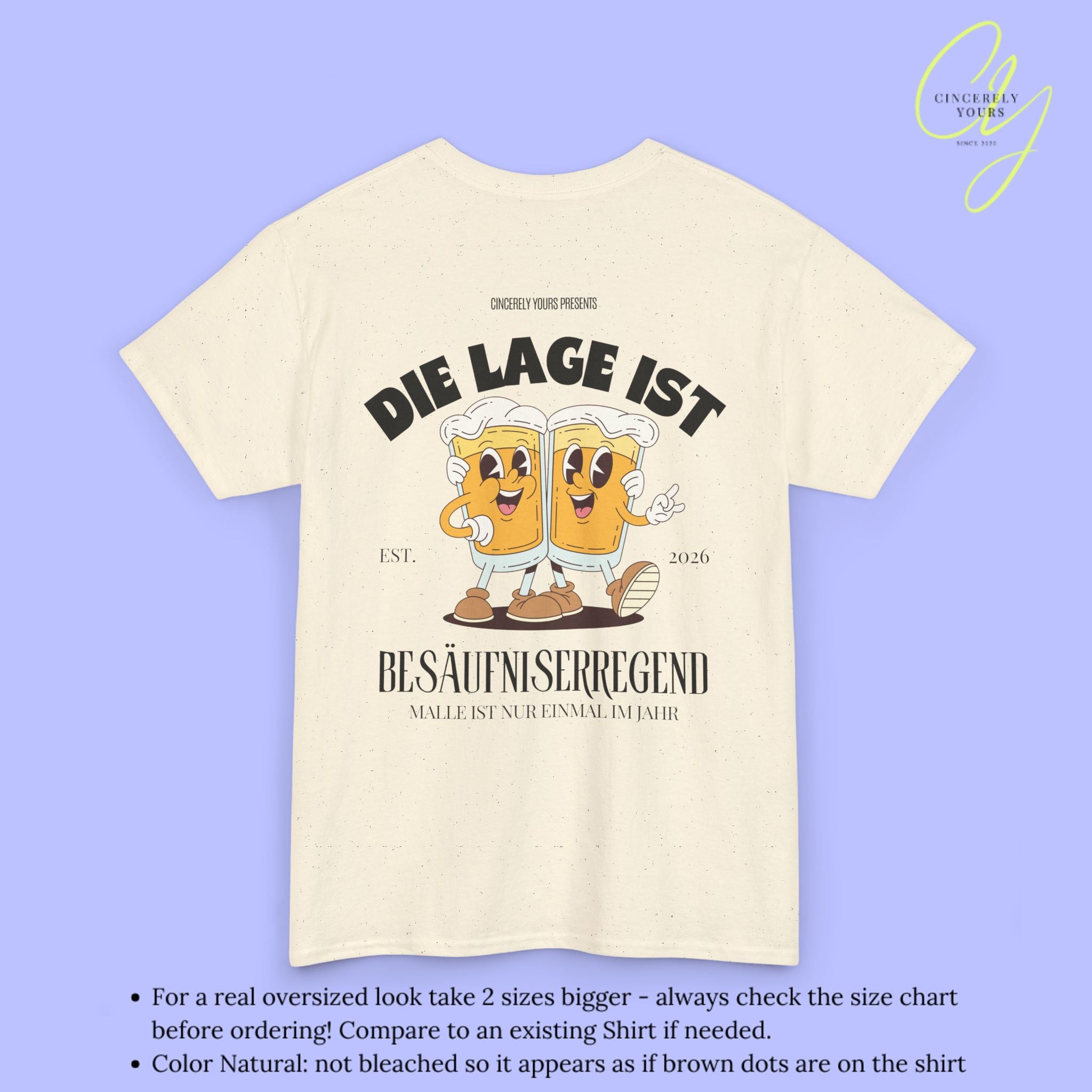 The situation calls for a drinking spree Mallorca Shirt - Beer Mugs Mascot (Customizable)