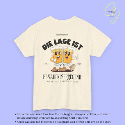 Die Lage ist besäufniserregend Malle Shirt - Bierkrüge Masskottchen (Customizable)