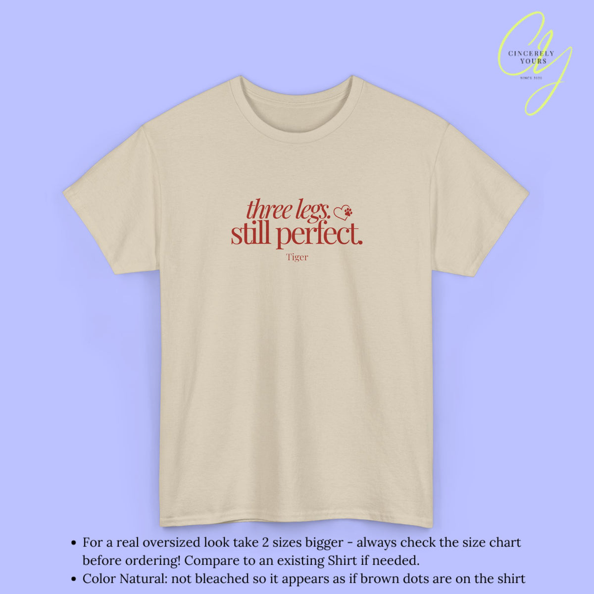 Cat Shirt | three legs still perfect