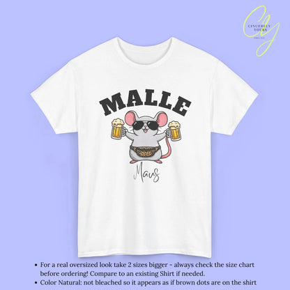 Malle Party Shirt — Malle Maus Bierkrug Bauchtasche Cincerely Yours