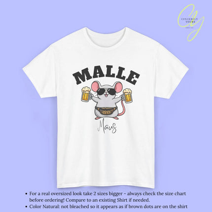 Malle Party Shirt — Malle Maus Bierkrug Bauchtasche Cincerely Yours