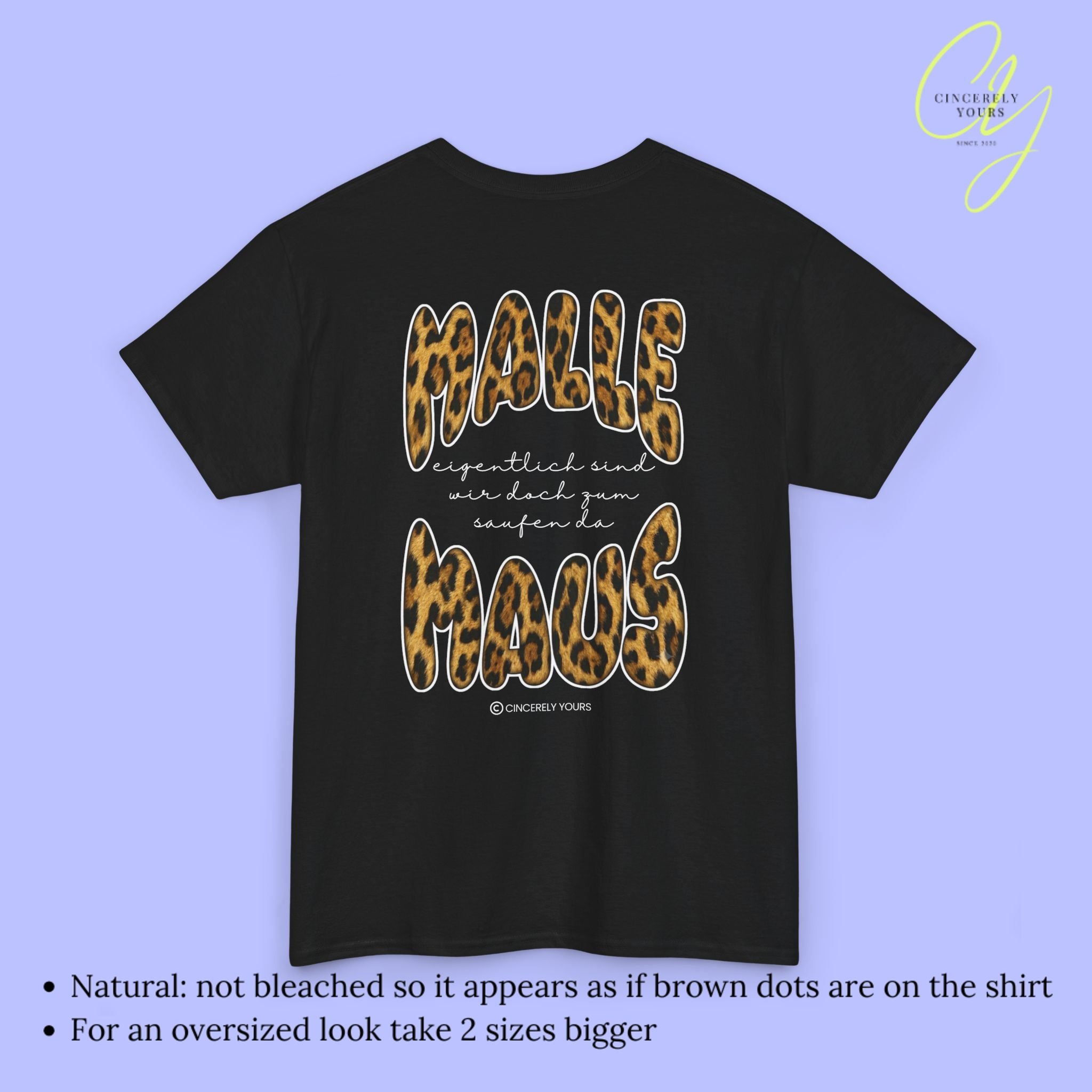 Mallemaus Shirt Malle Maus Leopard - Eigentlich sind wir zum saufen da