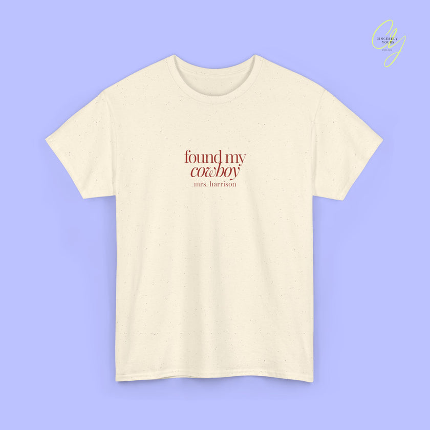 Bride to be Shirt | Found my cowboy Old Money Western Bachelorette JGA Braut Shirt (customizable)