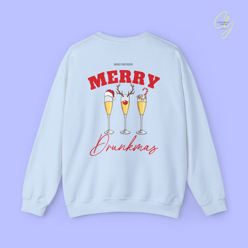 Christmas Sweatshirt | Merry Drunkmas Prosecco