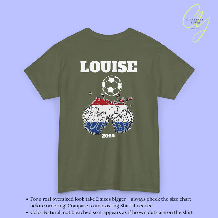 Personaliserter Name Fussball Shirt — Niederlande Flagge Bierkrug (Personalisierbar) Cincerely Yours