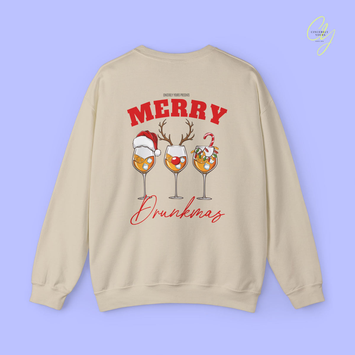 Christmas Sweatshirt | Merry Drunkmas Spritz Cocktail