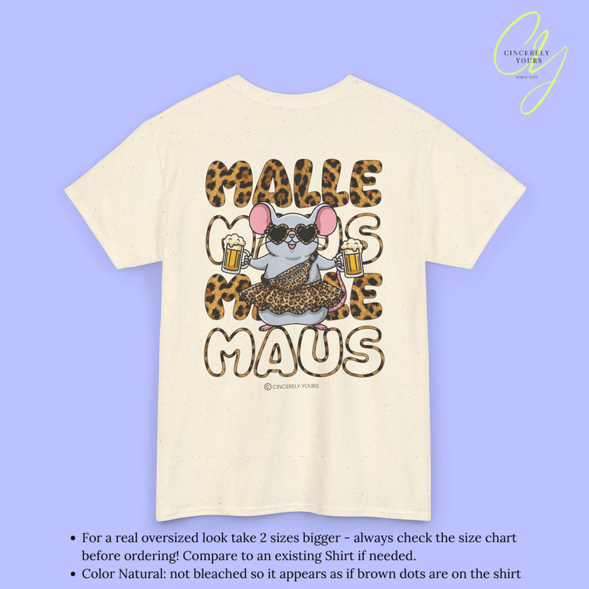 Mallemaus Shirt Malle Maus Leopard —  Leoparden Malle Maus Bierkrug (Customizable)