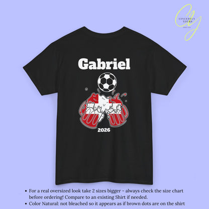 Personaliserter Name Fussball Shirt — Schweiz Flagge Bierkrug (Personalisierbar)