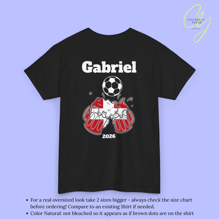 Personaliserter Name Fussball Shirt — Schweiz Flagge Bierkrug (Personalisierbar) Cincerely Yours