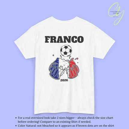 Personaliserter Name Fussball Shirt — Frankreich Flagge Bierkrug (Personalisierbar) Cincerely Yours