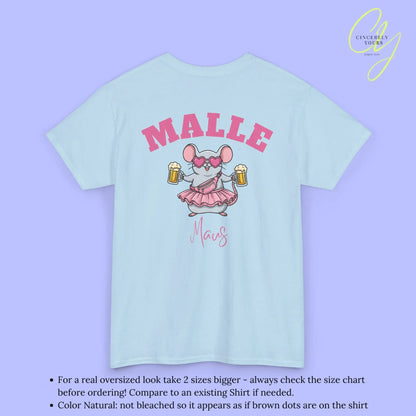 Malle Party Shirt — Malle Maus pinke Bauchtasche Bierkrüge (Customizable) Cincerely Yours