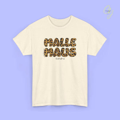 Mallemaus Shirt Malle Maus Leo — Malle Maus Schriftzug Leopard (Customizable)