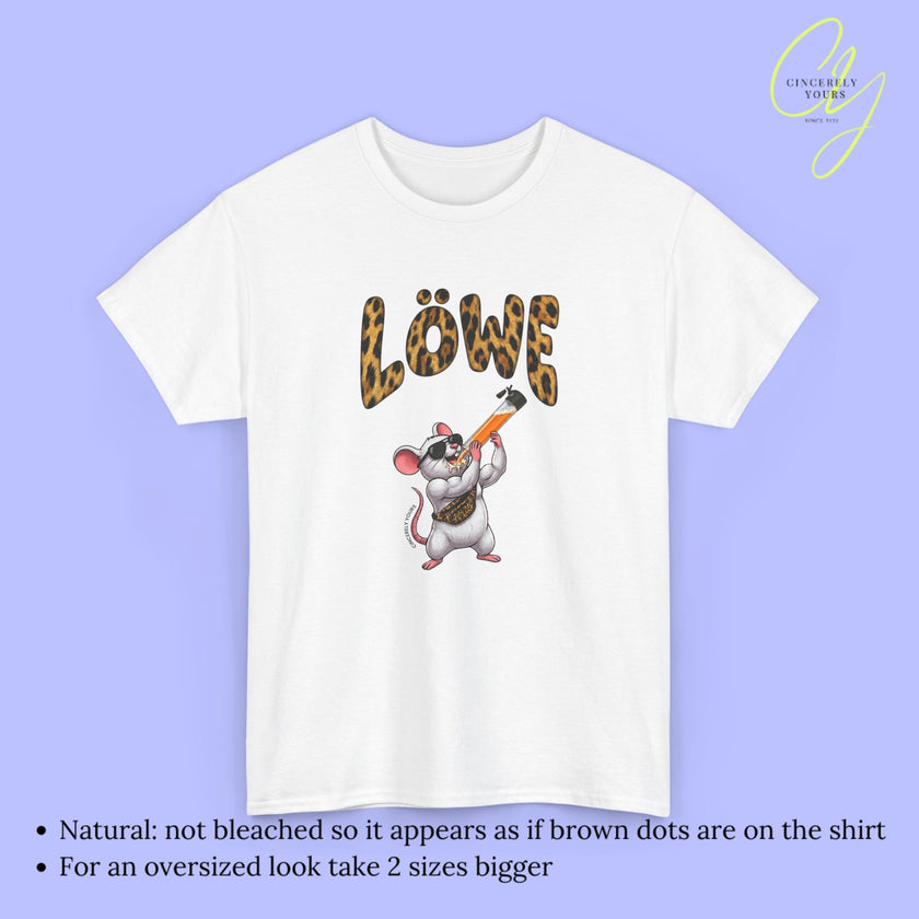 Mallemaus Shirt Malle Maus Löwe - Muskel Maus Bauchtasche Säule