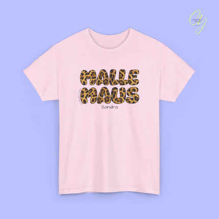 Mallemaus Shirt Malle Maus Leo — Malle Maus Schriftzug Leopard (Customizable)