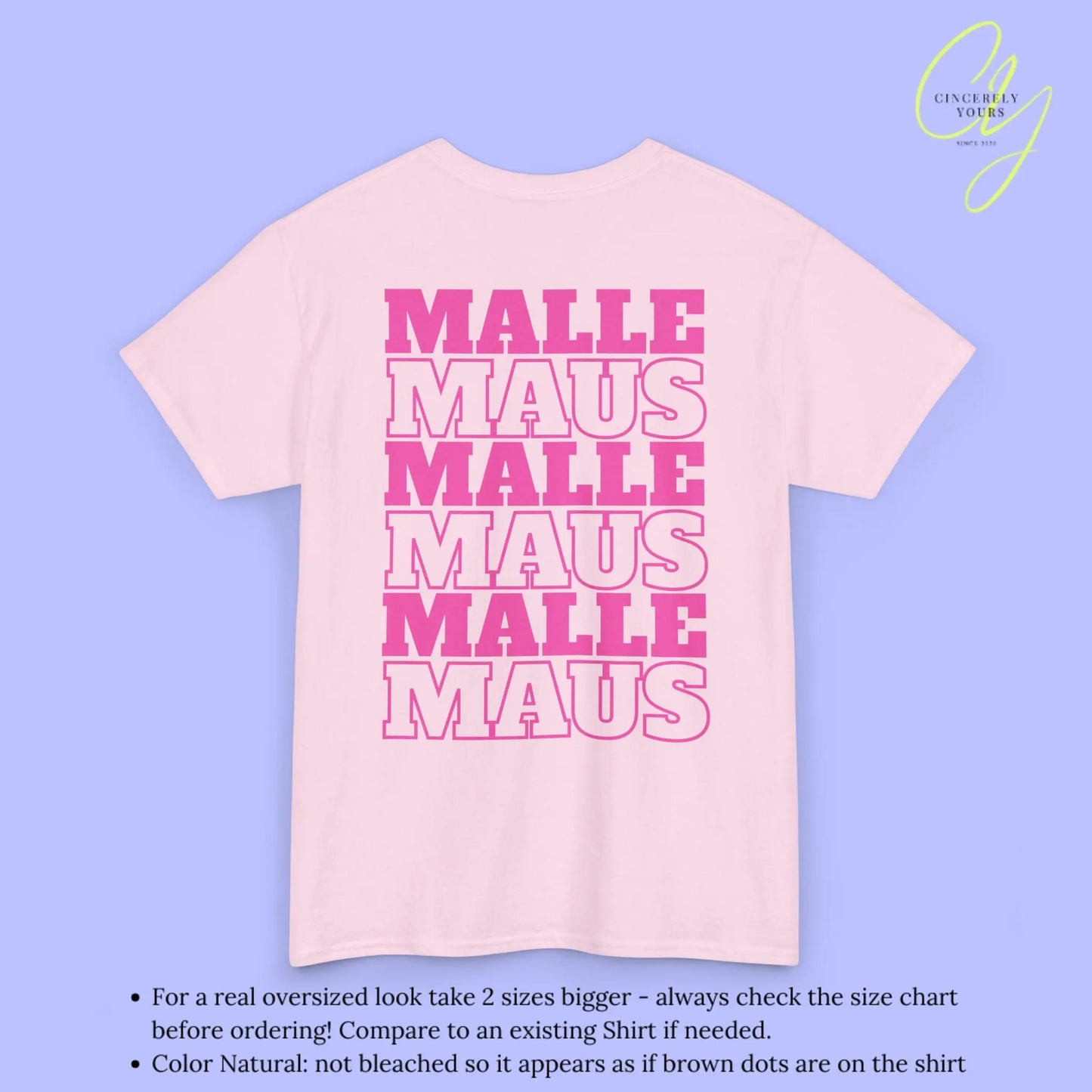 Mallemaus Shirt Malle - Malle Maus Backprint (Personalisierbar)