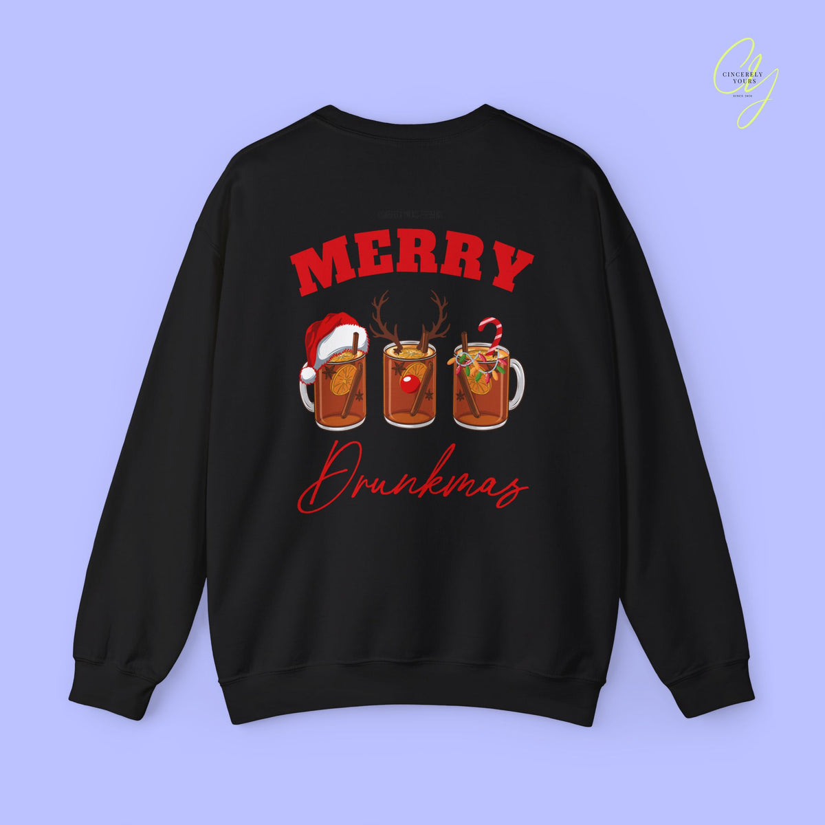 Christmas Sweatshirt | Merry Drunkmas mulled wine