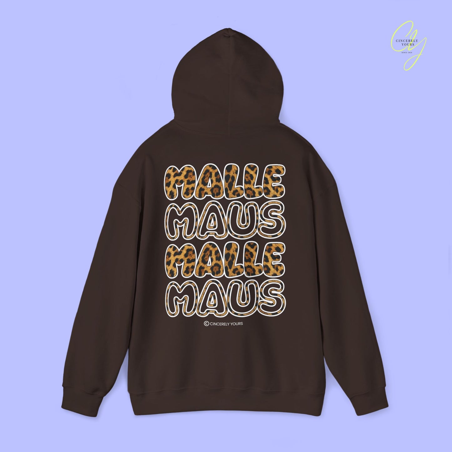 Mallemaus Hoodie Malle Maus Leopard— Malle Sweatshirt Traveloutfit (Personalisierbar)
