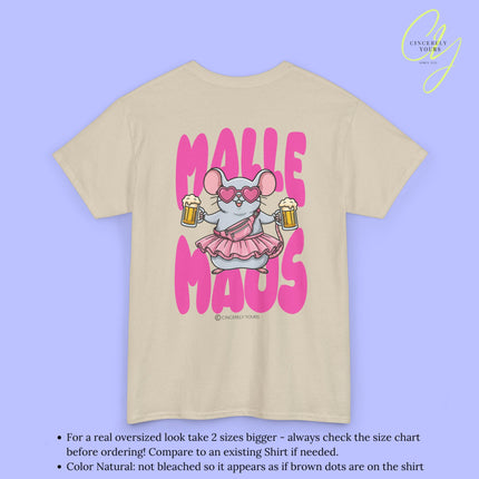 Mallemaus Shirt Malle Maus —  Pink Bauchtasche Bierkrug (Customizable)