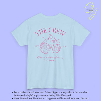 Old Money Bachelorette Shirt — Bierkrug Verlobungsring Hen Party Crew Shirt JGA Backprint only (Customizable)
