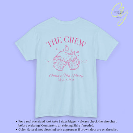 Old Money Bachelorette Shirt — Bierkrug Verlobungsring Hen Party Crew Shirt JGA Backprint only (Customizable)