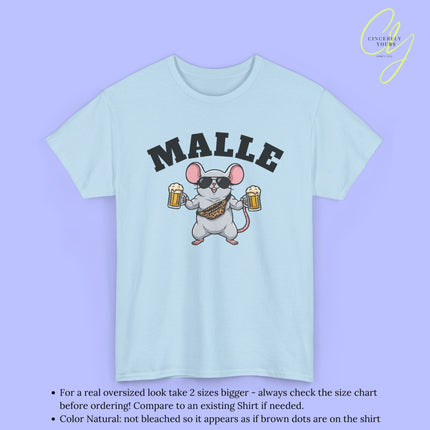 Mallemaus Shirt Malle - Muskel Maus Bierkrug Bauchtasche (V2)