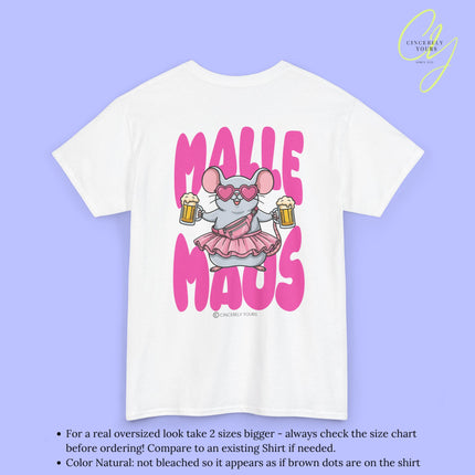 Mallemaus Shirt Malle Maus —  Pink Bauchtasche Bierkrug (Customizable)