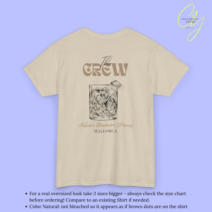 Bachelor Shirt JGA — Old fashioned Cocktail Old money front and back print (Customizable)
