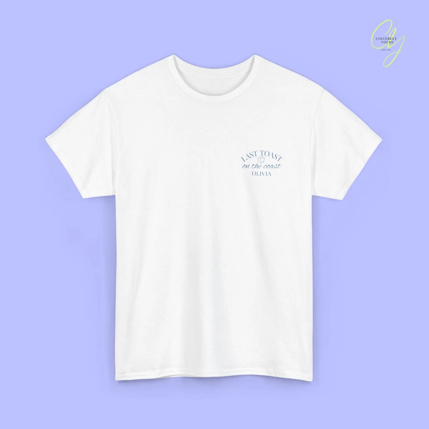 Bachelorette Party Tee — Last Toast on the Coast Crew Shirt (Customizable) Cincerely Yours