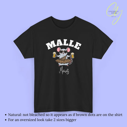 Mallemaus Shirt Malle Maus  - Leopard Bauchtasche Bierkrug