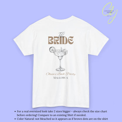 Old Money Bachelorette Shirt Beige — Margarita Hen Party Crew Shirt JGA Backprint only (Customizable)