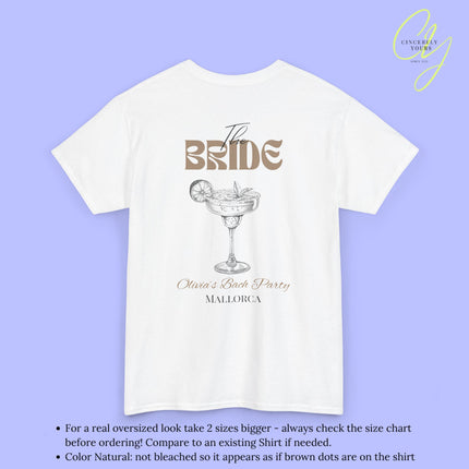 Old Money Bachelorette Shirt Beige — Margarita Hen Party Crew Shirt JGA Backprint only (Customizable)
