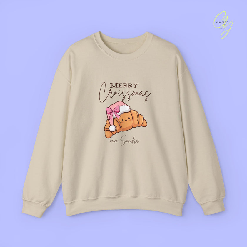 Christmas Sweatshirt | Merry Croissmas