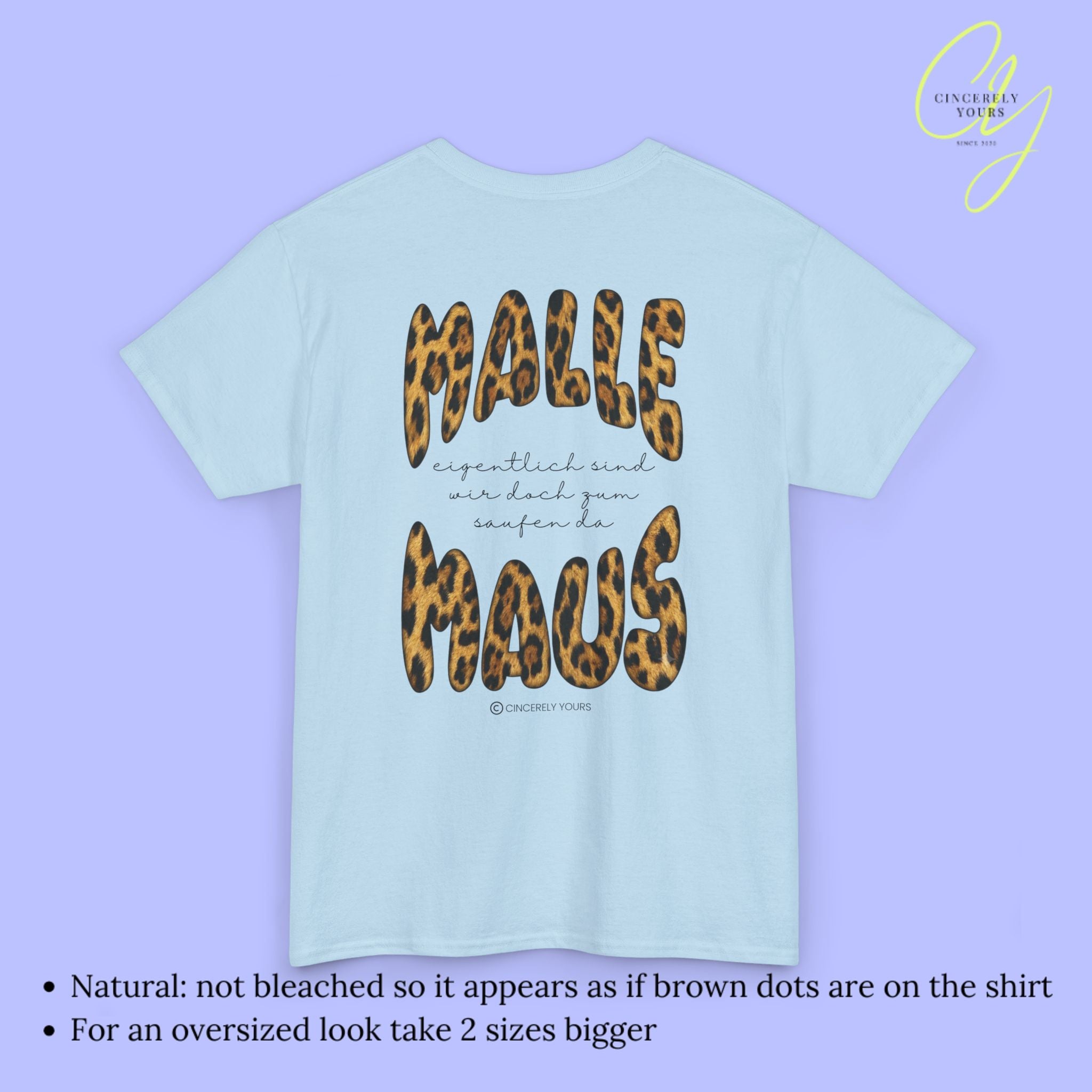 Mallemaus Shirt Malle Maus Leopard - Eigentlich sind wir zum saufen da