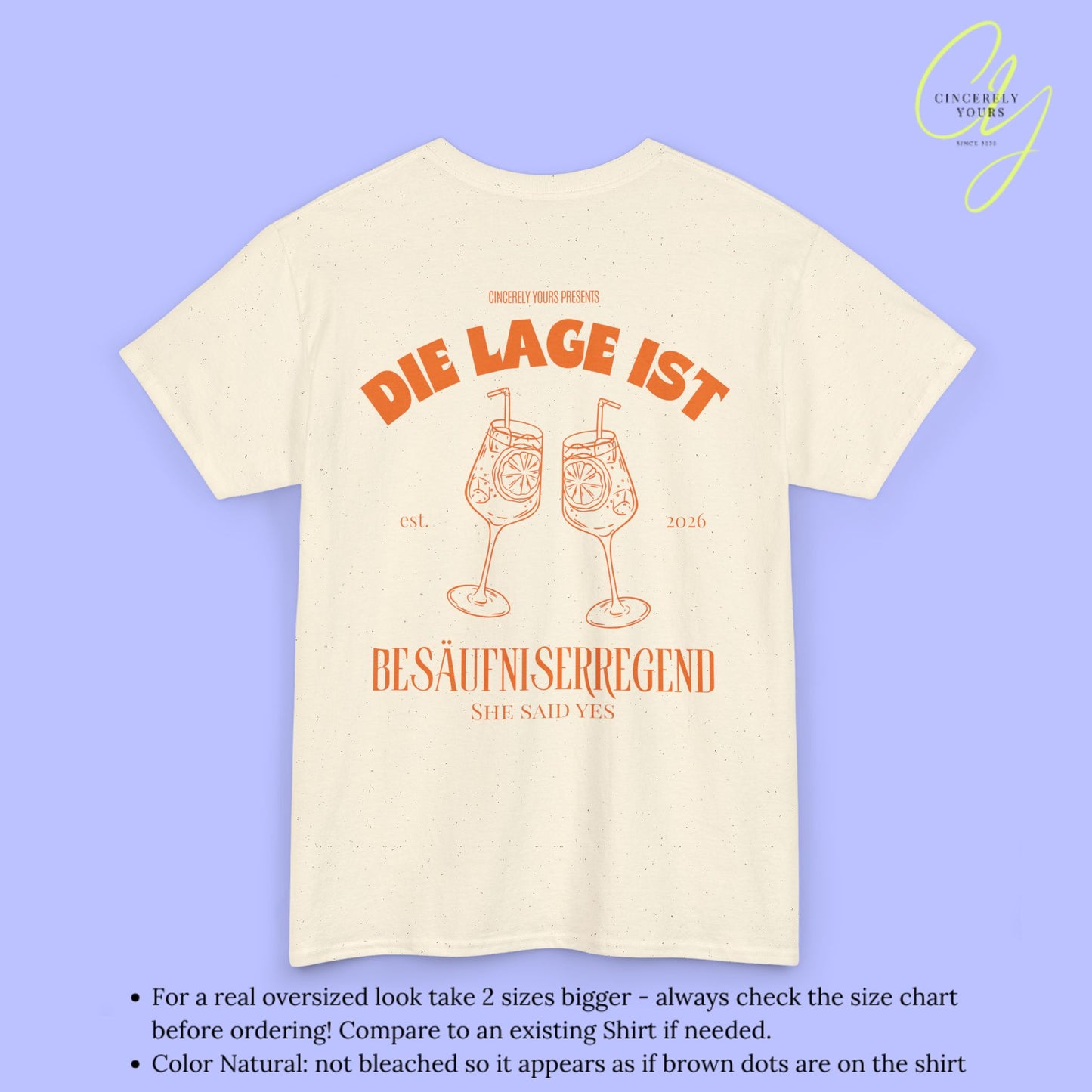Die Lage ist besäufniserregend Shirt Spritz - Party Shirt JGA Spritz Cocktail (Customizable)