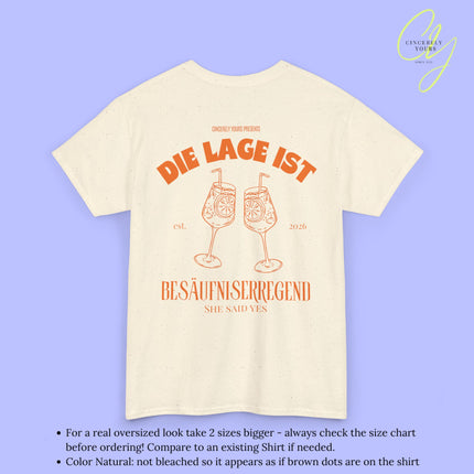Die Lage ist besäufniserregend Shirt Spritz - Party Shirt JGA Spritz Cocktail (Customizable)
